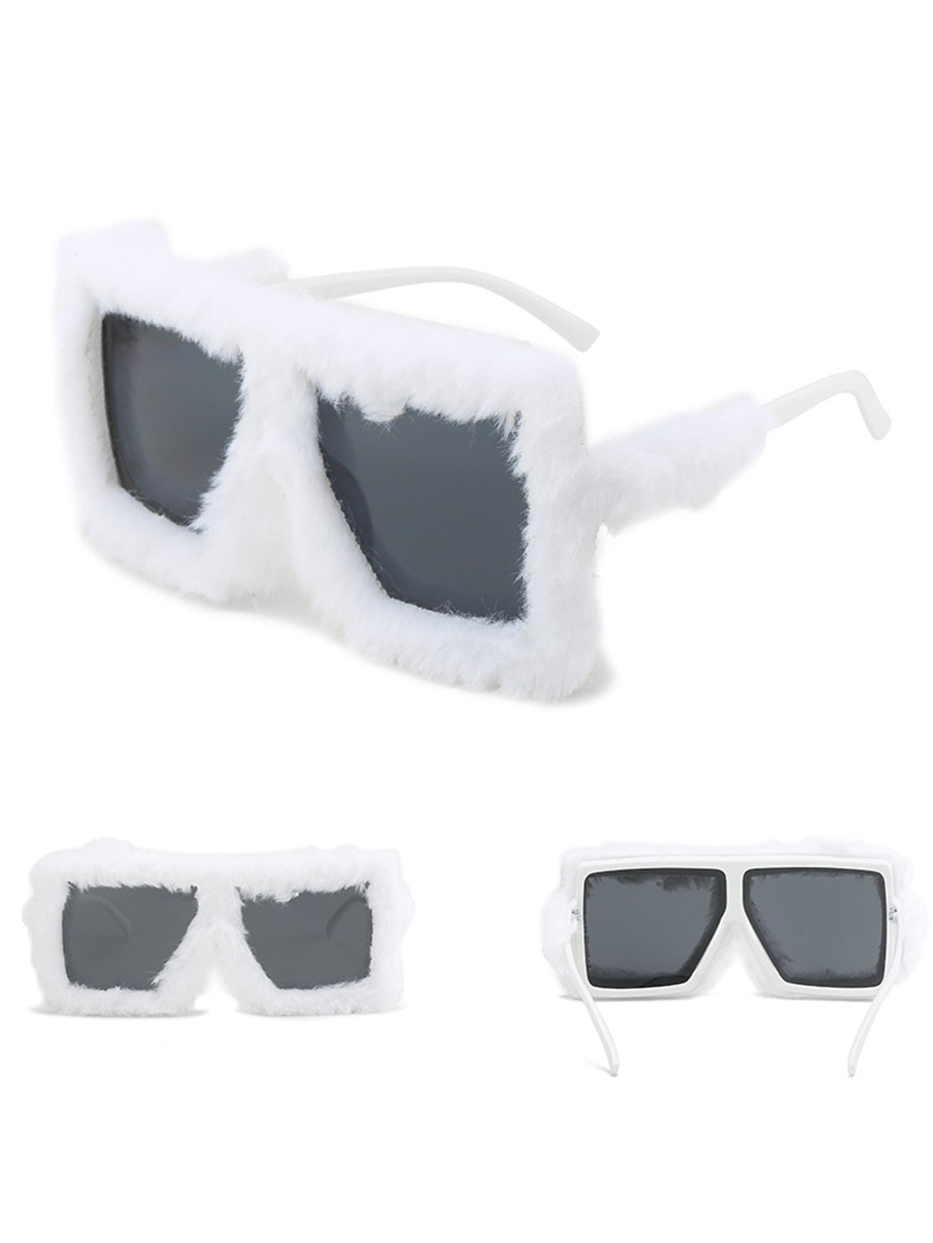 Fluffy Frame Fashion Glasses