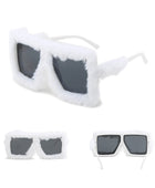 Fluffy Frame Fashion Glasses