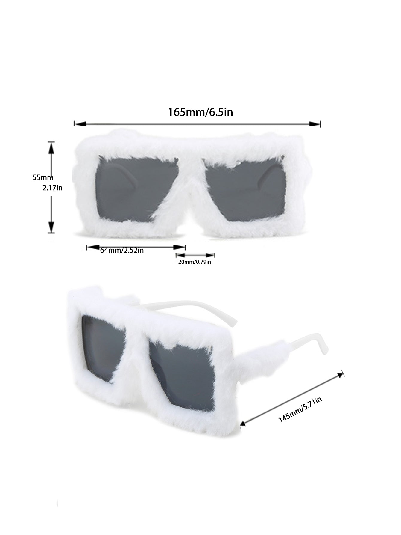 Fluffy Frame Fashion Glasses - Body By J'ne