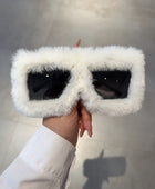 Fluffy Frame Fashion Glasses