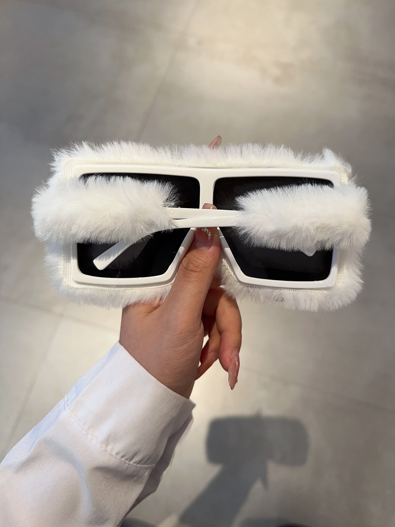 Fluffy Frame Fashion Glasses