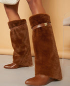 Fluffy Slip On Boots