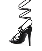 TRIXY KNOT LACE UP HIGH HEELED SANDAL