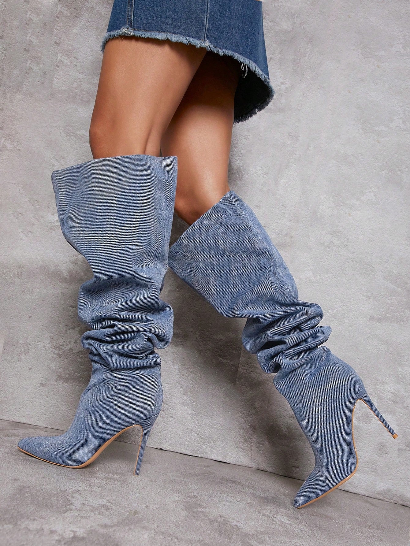 Stiletto Slouchy Boots