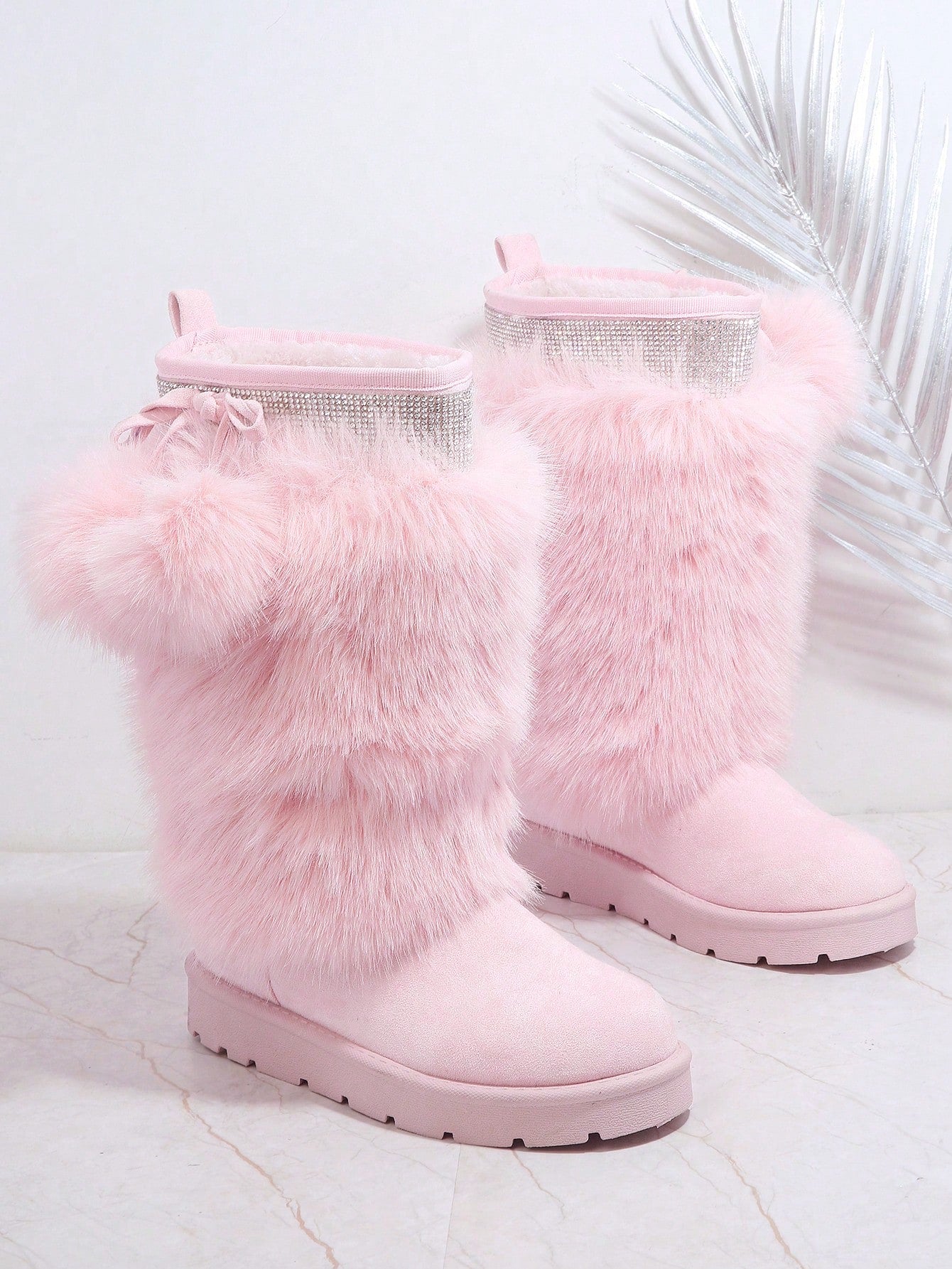 Fuzzy Round Toe Boots - Body By J'ne