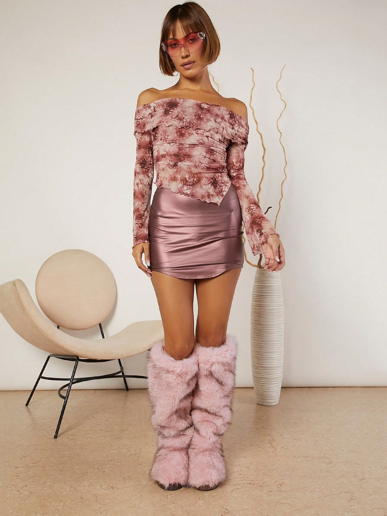 Fluffy Round Toe Over The Knee - Body By J'ne