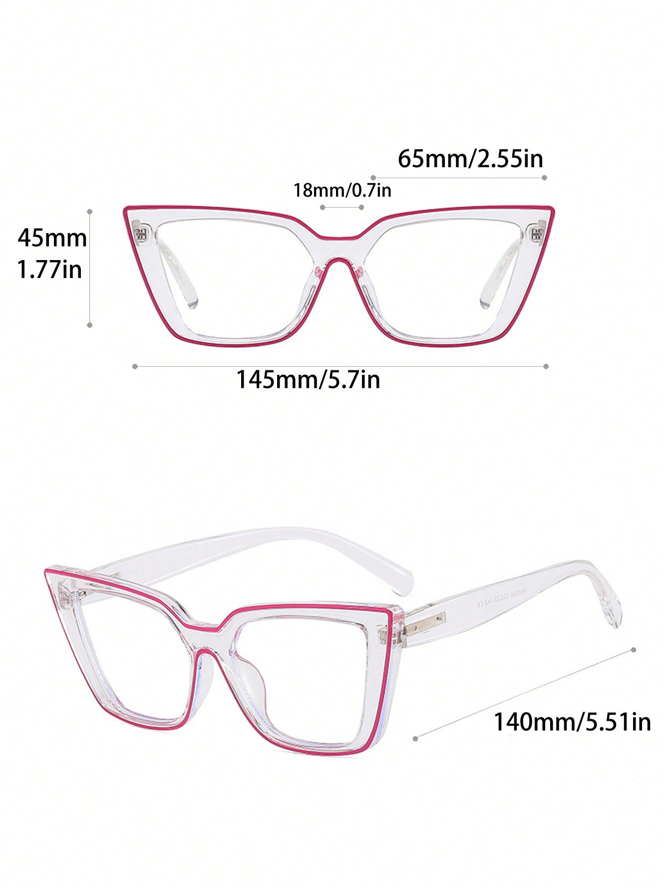 Cat Eye Transparent Minimalist Glasses