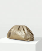 GOLD RUCHED CLUTCH BAG