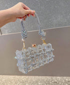 Sparkling Crystal Cord Clutch