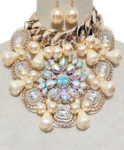 Bejewel Head Turner Statement Necklace Set