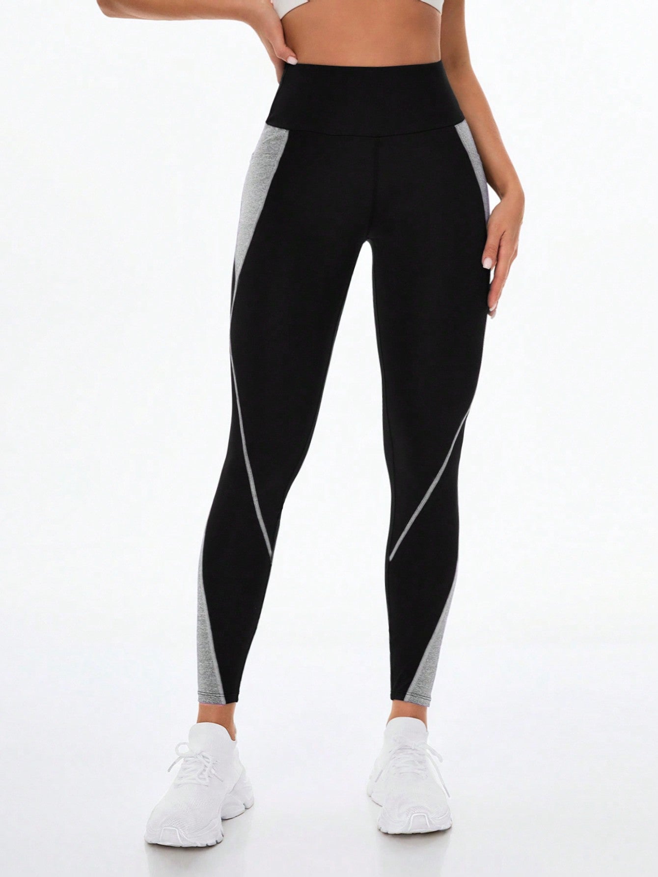Color Block Slim Fit Sports Leggings - Body By J'ne