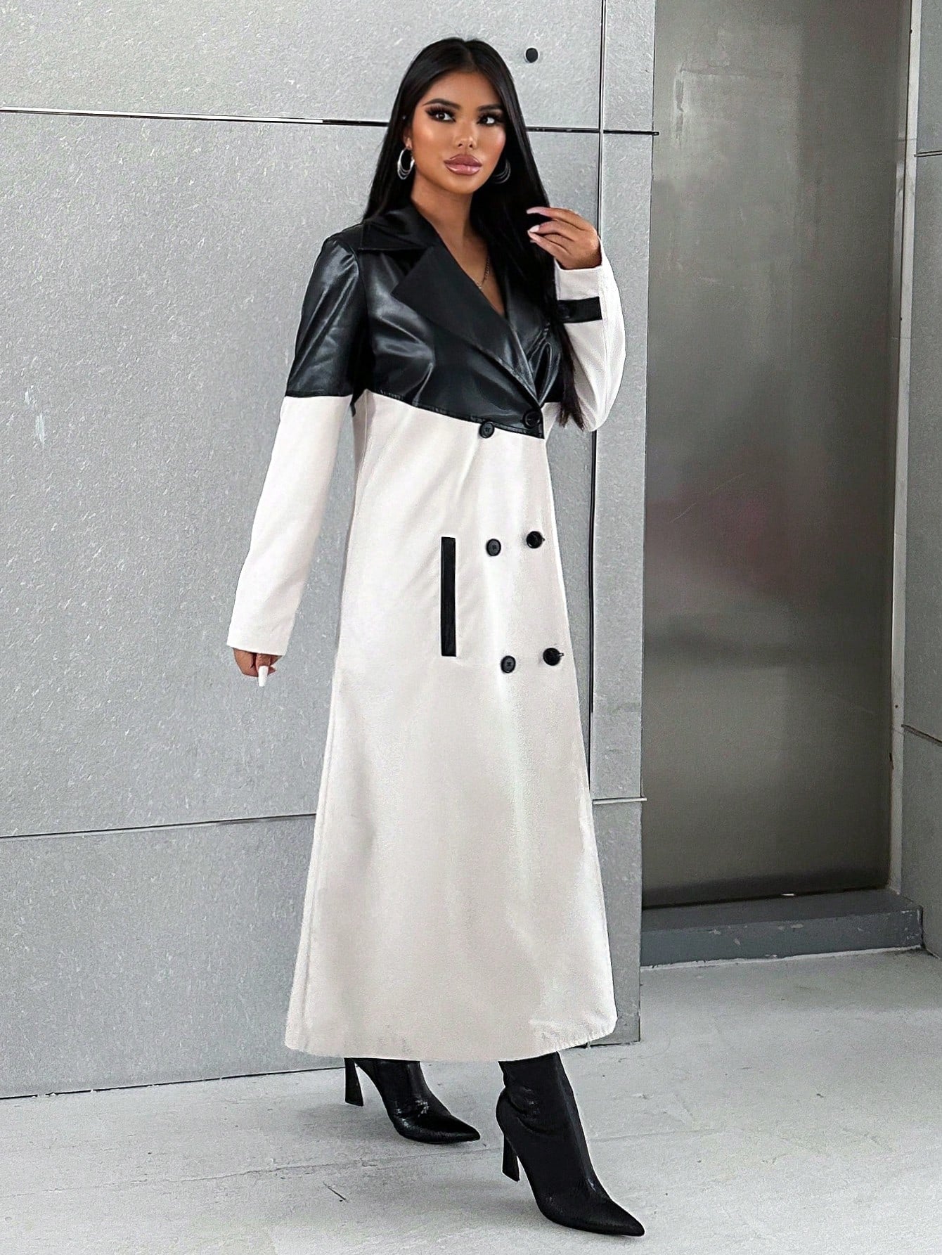 London Lapel Long Sleeve Fashion Trench Coat