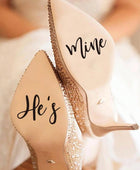 Unisex Black & White Wedding Stickers Marking Shoes