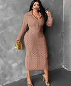 In Motion Long Sleeve Knit Sweater Dress