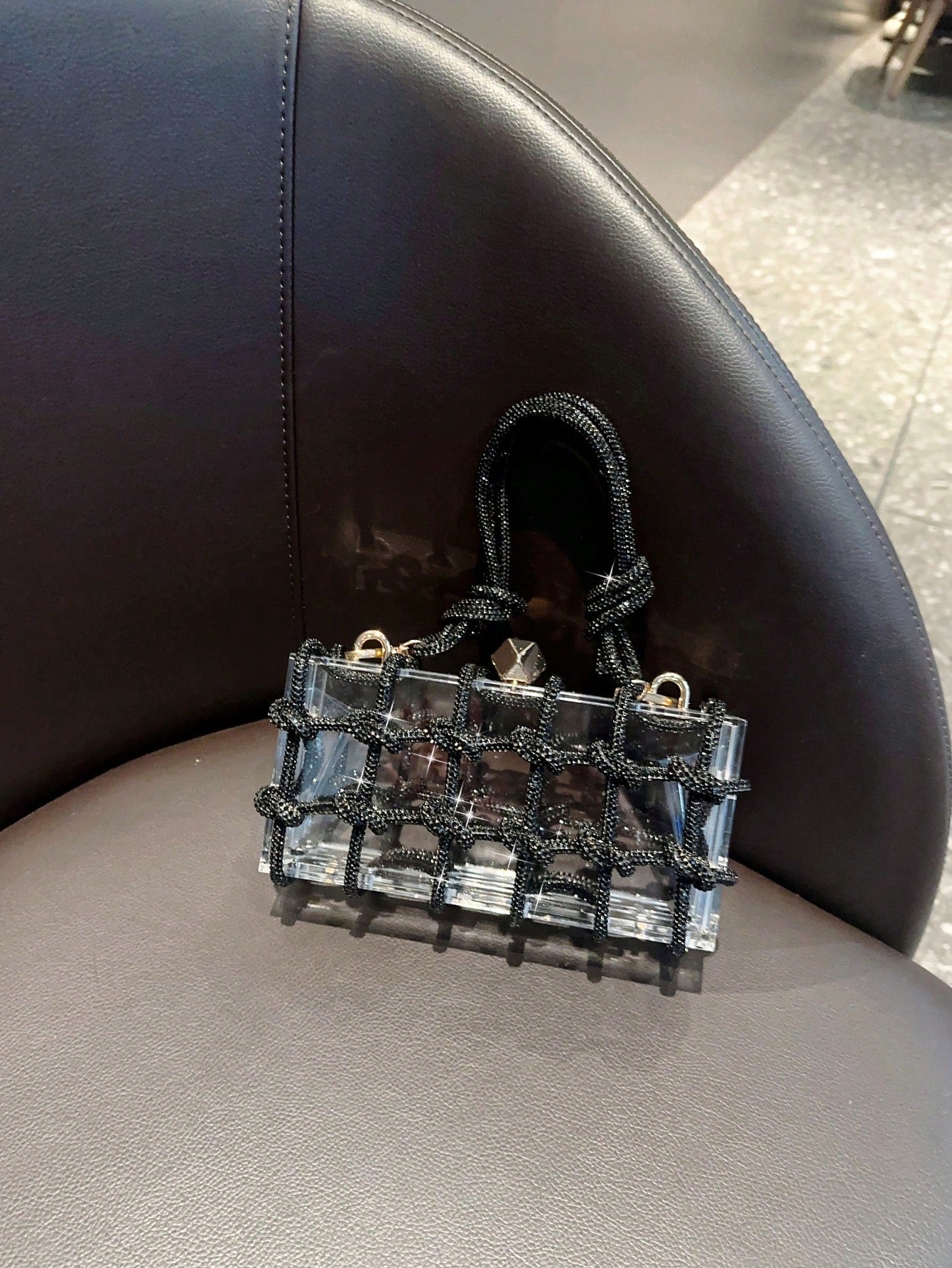 Sparkling Crystal Cord Clutch - Body By J'ne