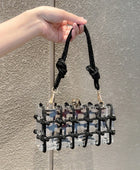 Sparkling Crystal Cord Clutch