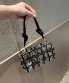 Sparkling Crystal Cord Clutch