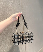 Sparkling Crystal Cord Clutch