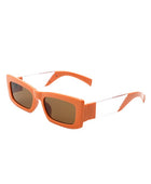 Rectangle Narrow Slim Retro Square Sunglasses