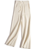 Thick Version Soft Glutinous Wool Drawstring High Waist Straight Wide Leg Pants - Body By J'ne