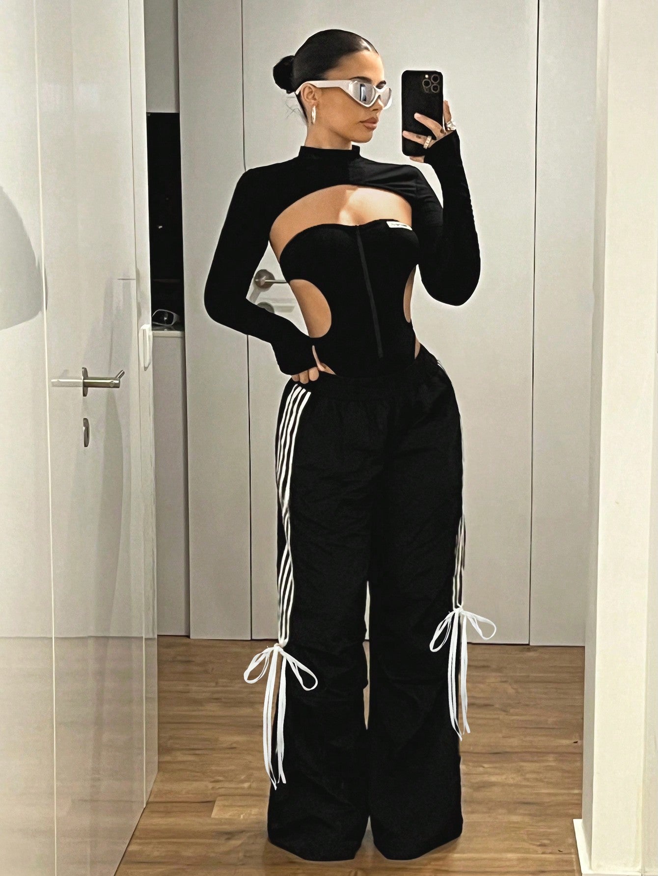 Maddy Low Waist Striped Wide Leg Pants - Body By J'ne