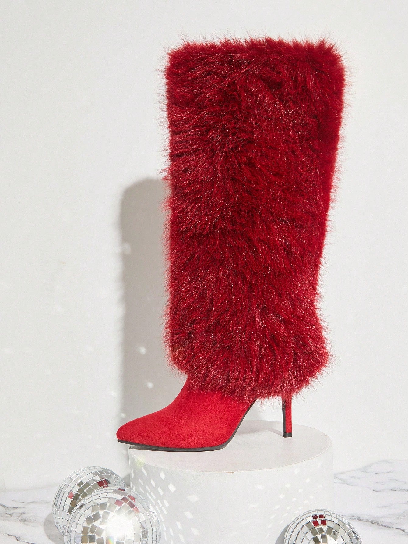 Fluffy Fur Knee High Comfy Boots