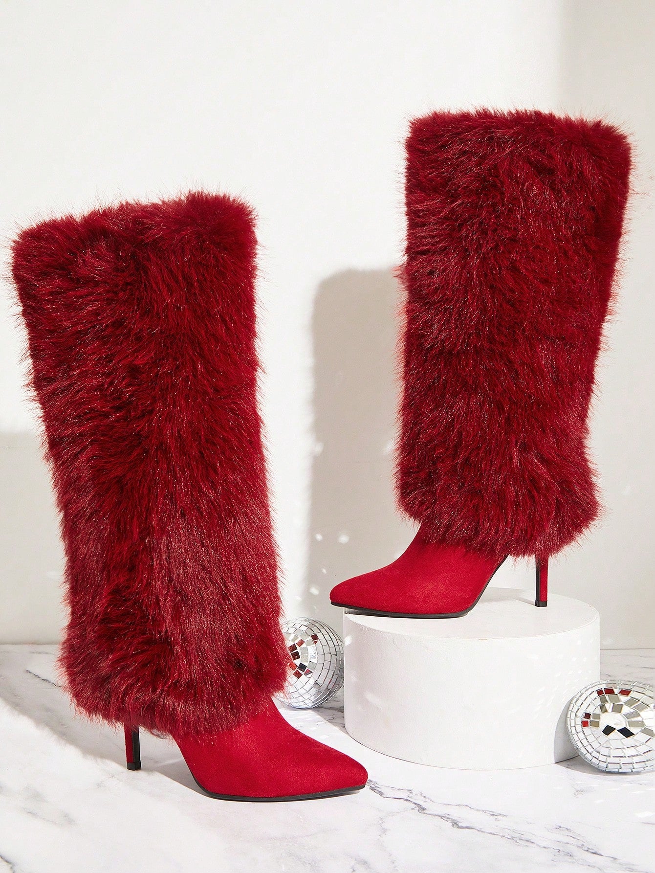 Fluffy Fur Knee High Comfy Boots - Body By J'ne