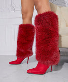 Fluffy Fur Knee High Comfy Boots