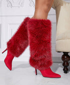 Fluffy Fur Knee High Comfy Boots