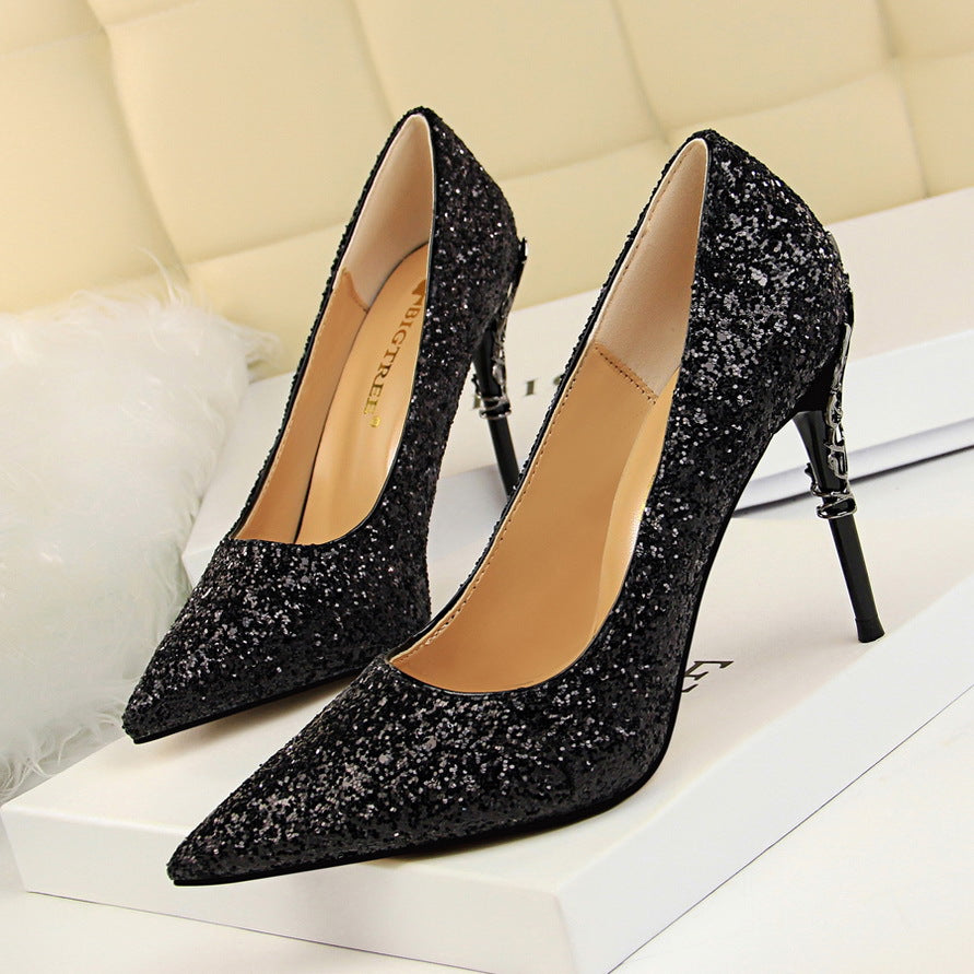 Debut Sequined Heels - Body By J'ne