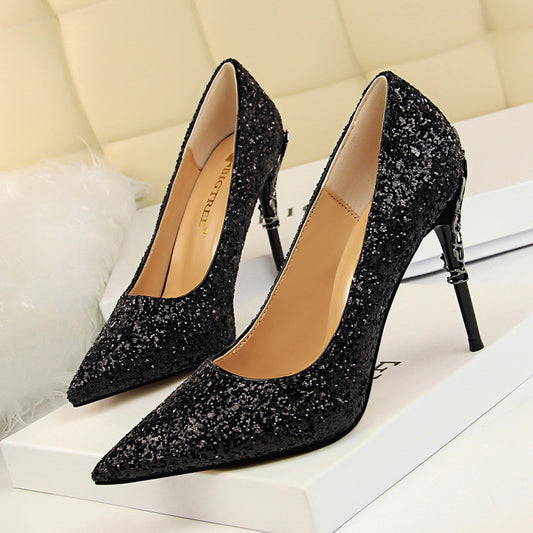 Debut Sequined Heels - Body By J'ne