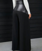 High Waist Wide Leg Black Pants