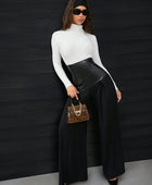 High Waist Wide Leg Black Pants