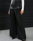 High Waist Wide Leg Black Pants