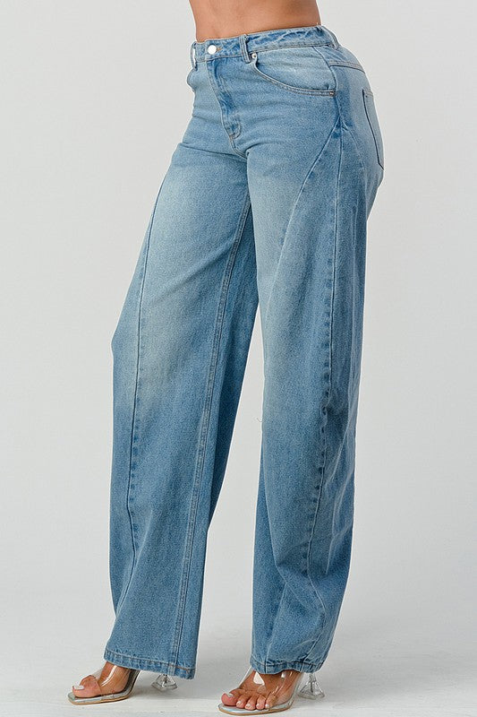 Athena Wide Leg Denim Jeans