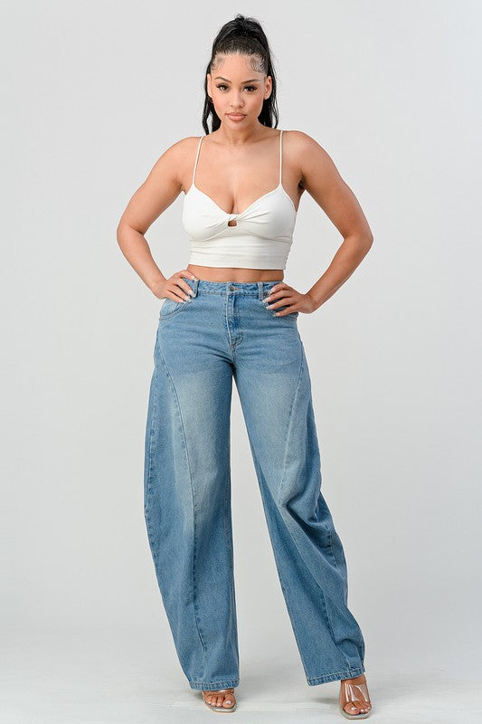 Athena Wide Leg Denim Jeans