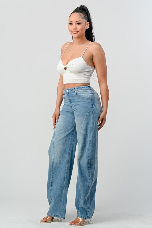 Athena Wide Leg Denim Jeans