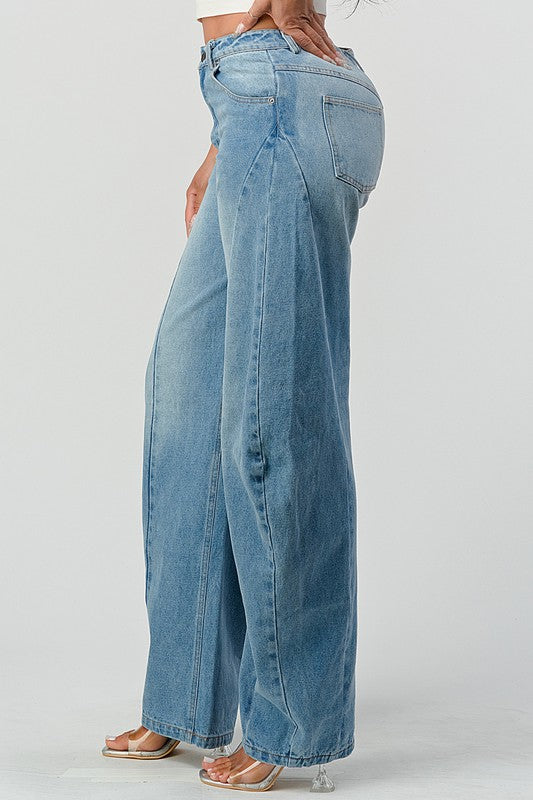 Athena Wide Leg Denim Jeans