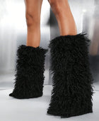 High-Heeled Furry Boots