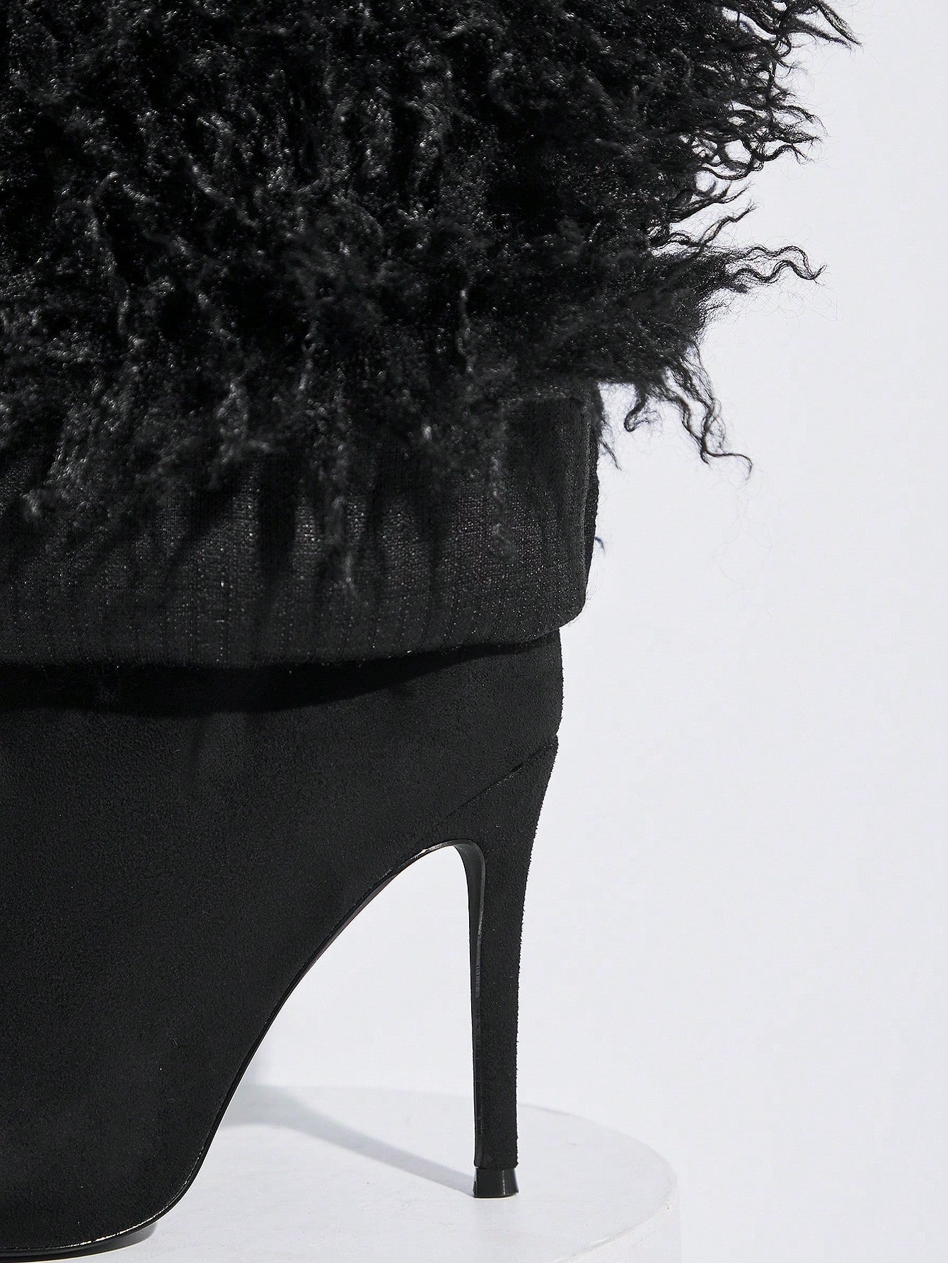 High-Heeled Furry Boots