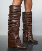 Slouch Wedge Boots