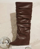 Slouch Wedge Boots