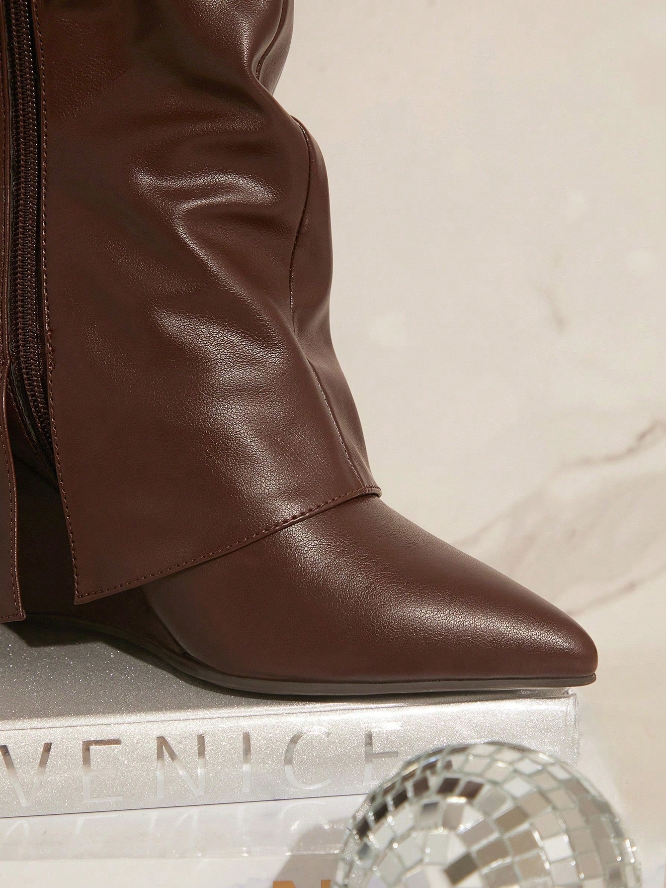 Slouch Wedge Boots