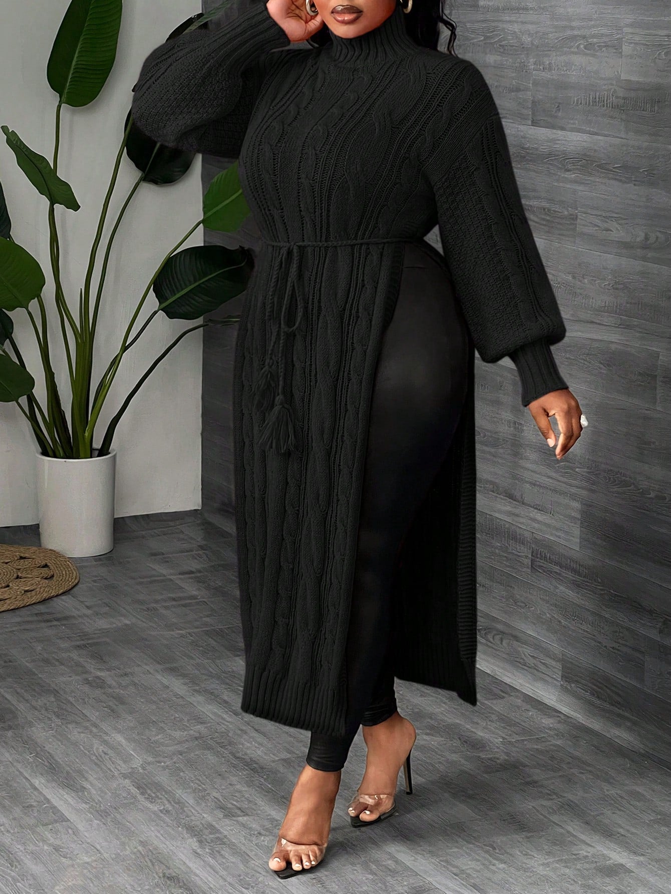Long Sleeve High Neck Winter Dress - Body By J'ne
