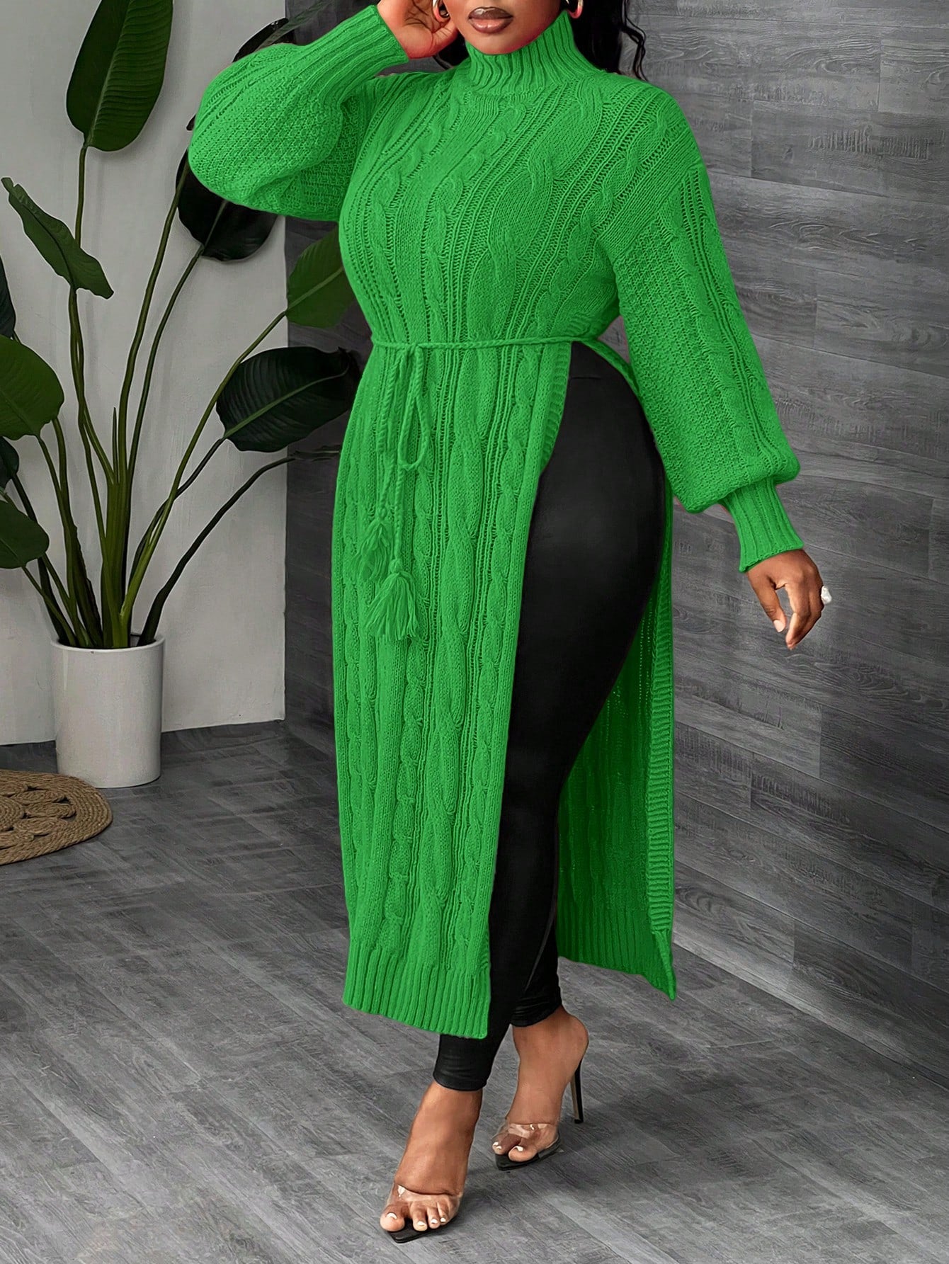 Long Sleeve High Neck Winter Dress - Body By J'ne
