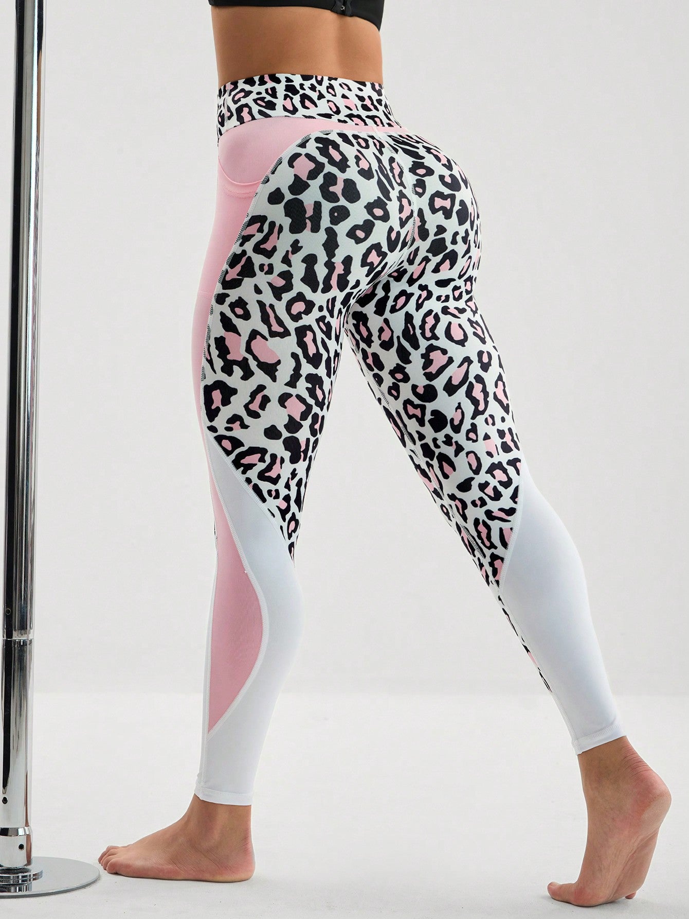 Leopard Print Wide Waistband Sports Leggings With Phone Pocket - Body By J'ne