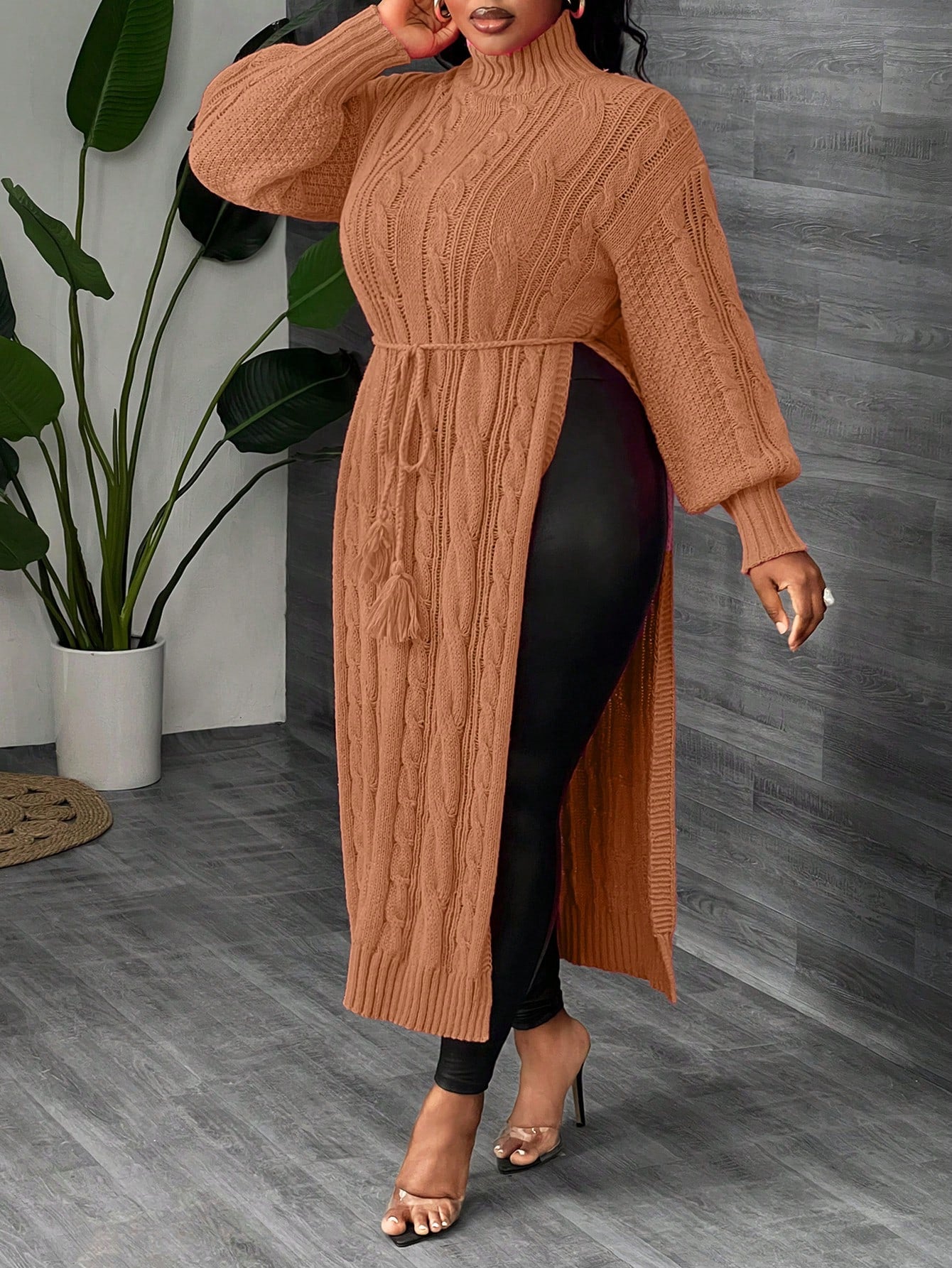 Long Sleeve High Neck Winter Dress - Body By J'ne