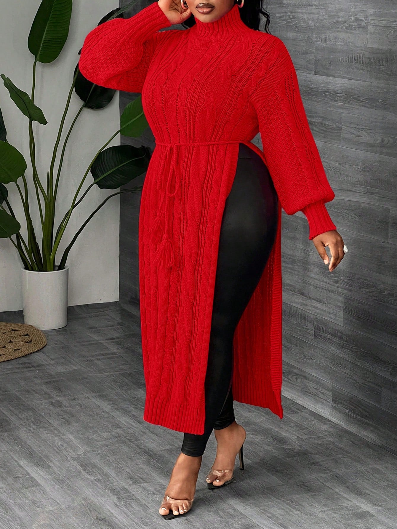Long Sleeve High Neck Winter Dress - Body By J'ne