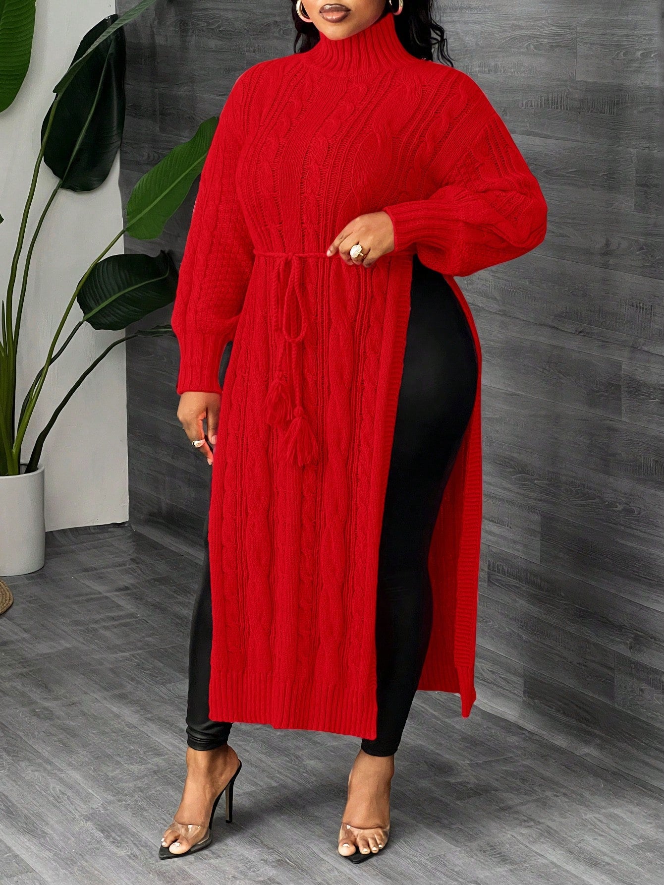 Long Sleeve High Neck Winter Dress