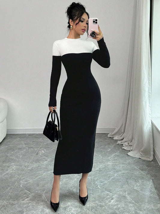 Vintage Contrast Dress - Body By J'ne